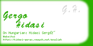 gergo hidasi business card